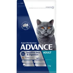 Clearance Advance - Dry ADVANCE - Sensitive Skin & Digestion Adult Turkey with Rice Dry Cat Food (2kg)