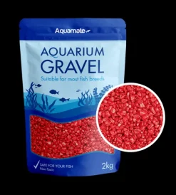 Online Natures Best Aquamate - Coloured Gravel 2kg (Red)