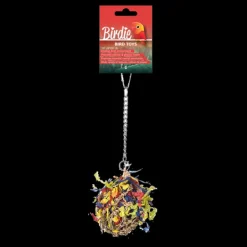 Online Pet Pacific Misc. Birdie - Foraging Super Shredder Ball Bird Toy (Small)