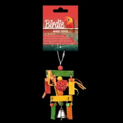 Best Pet Pacific Misc. Birdie - Rainbow Wicker Ball Dangler Bird Toy