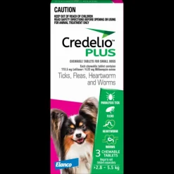 Hot Credelio Plus - Chewable Tablets for Small Dogs (2.5-5.5kg) (3pk)