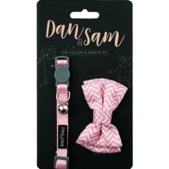 Best Dan and Sam Dan & Sam - Cat Collar & Bowtie (Candy Floss)