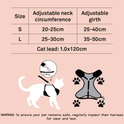 Best Dan and Sam Dan & Sam - Cat Step-in Harness & Lead (Wild One) - Small