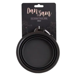 Discount Dan and Sam Dan & Sam - Collapsible Travel Bowl Black (Small)