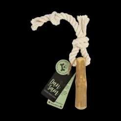 Best Dan and Sam Dan & Sam - Tugging Stick Coffee Wood Rope Toy