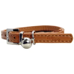 Discount Dan and Sam Dan & Sam - Vegan Leather Cat Collar (Tan)