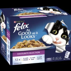 Sale Nestle Wet FELIX - Multi-Pack Favourite Selection in Jelly Wet Cat Food (85g x 12pk)
