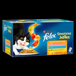 New Nestle Wet FELIX Sensations Jellies Selection 85g 36pk