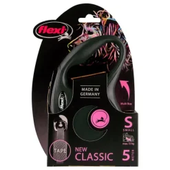 Best Natures Best Flexi - New Classic Retractable Tape Lead for Small Dog Black (5m)
