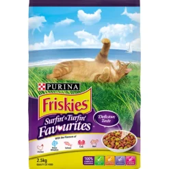 Best Nestle other - Dry Friskies - Adult Surfin Turfin Dry Cat Food (2.5kg)