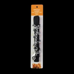 Online Furwear - Padded Dog Chain Lead (Black)