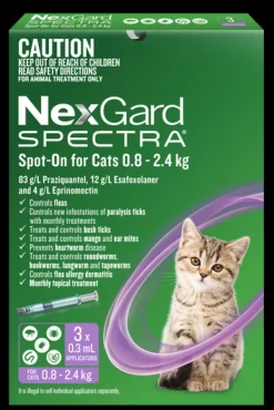 Best Boehringer Ingelheim NexGard Spectra - Spot-on for Cats (0.8-2.4kg) (3pk)