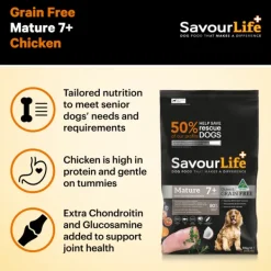 Best SavourLife - Foods SavourLife - Grain Free Chicken Mature 7+ Dog Dry Food (2.5kg)