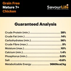 Best SavourLife - Foods SavourLife - Grain Free Chicken Mature 7+ Dog Dry Food (2.5kg)