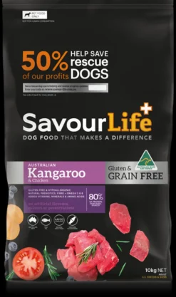 Discount SavourLife - Foods SavourLife - Grain Free Kangaroo & Chicken Dog Dry Food (10kg)