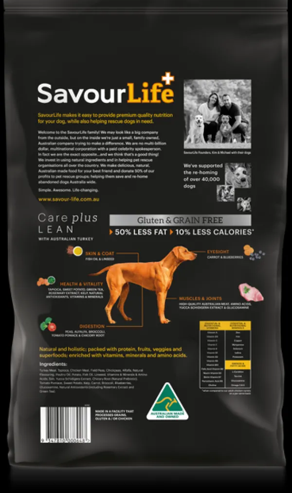 Outlet SavourLife - Foods SavourLife - Grain Free Turkey CarePlus Lean Dog Dry Food (10kg)
