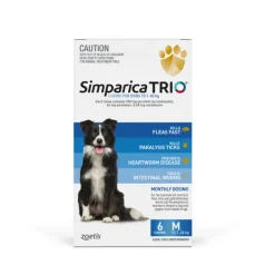 New Zoetis Simparica Trio - Chews for Dogs 10.1-20kg (6pk)