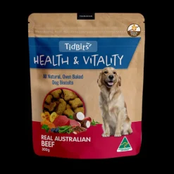 Discount TidBits - Health & Vitality Grain Free Beef Dog Biscuits (350g)