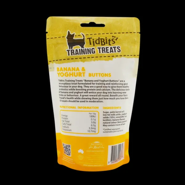Best TidBits - Training Treats Banana & Yoghurt Buttons (250g)