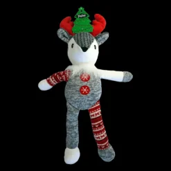 Discount WagTime - Christmas Grey Festive Reindeer (46cm)