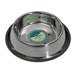 Best WagTime - Classic Non-tip Stainless Steel Dog Bowl (850ml)