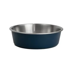 Fashion WagTime - Deep Blue Stainless Steel Dog Bowl (Medium)