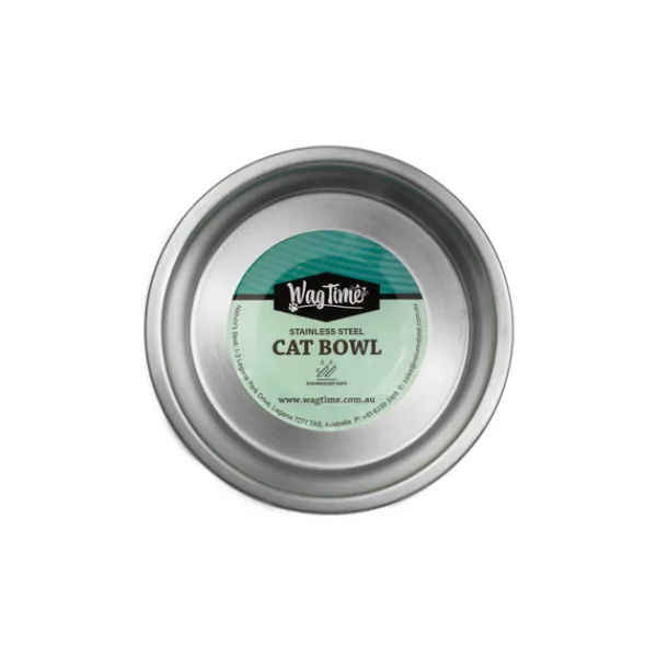 Fashion WagTime - Deep Blue Stainless Steel Cat Bowl (300ml)