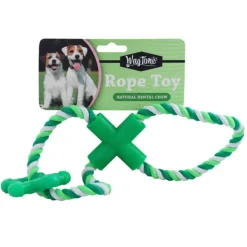 New WagTime - Infinity Rope Toy with Rubber Chew (28cm)