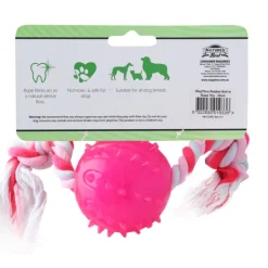 Hot WagTime - Rubber Ball with Rope Toy (30cm)