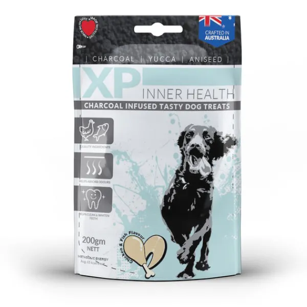 Sale Pet Pacific Misc. XP Inner Health - Chicken & Fish Charcoal Dog Treats (200g)